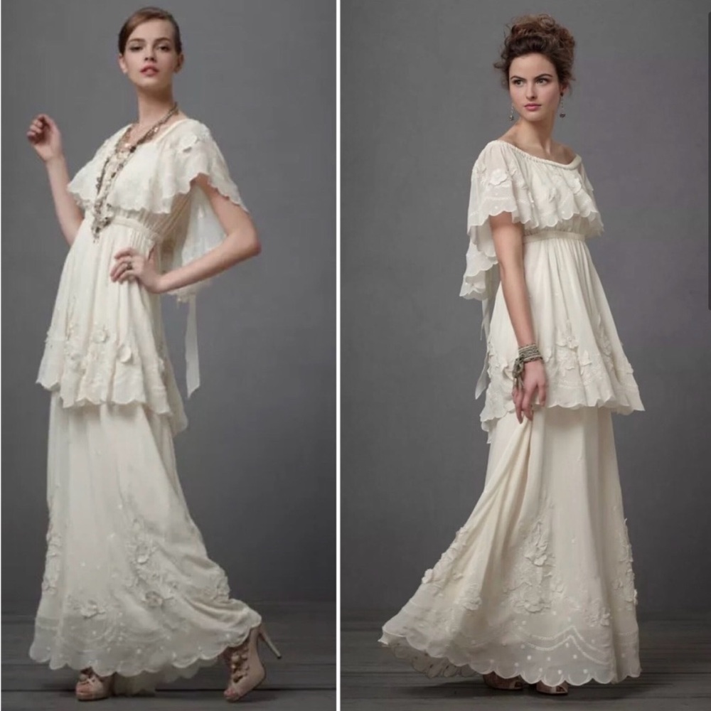 BHLDN Ivory Silk Quillaree Dulcinea Wedding Gown